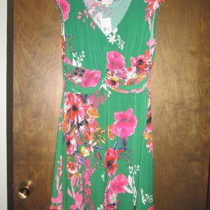 Wesleerose Summer Dress Green Floral L